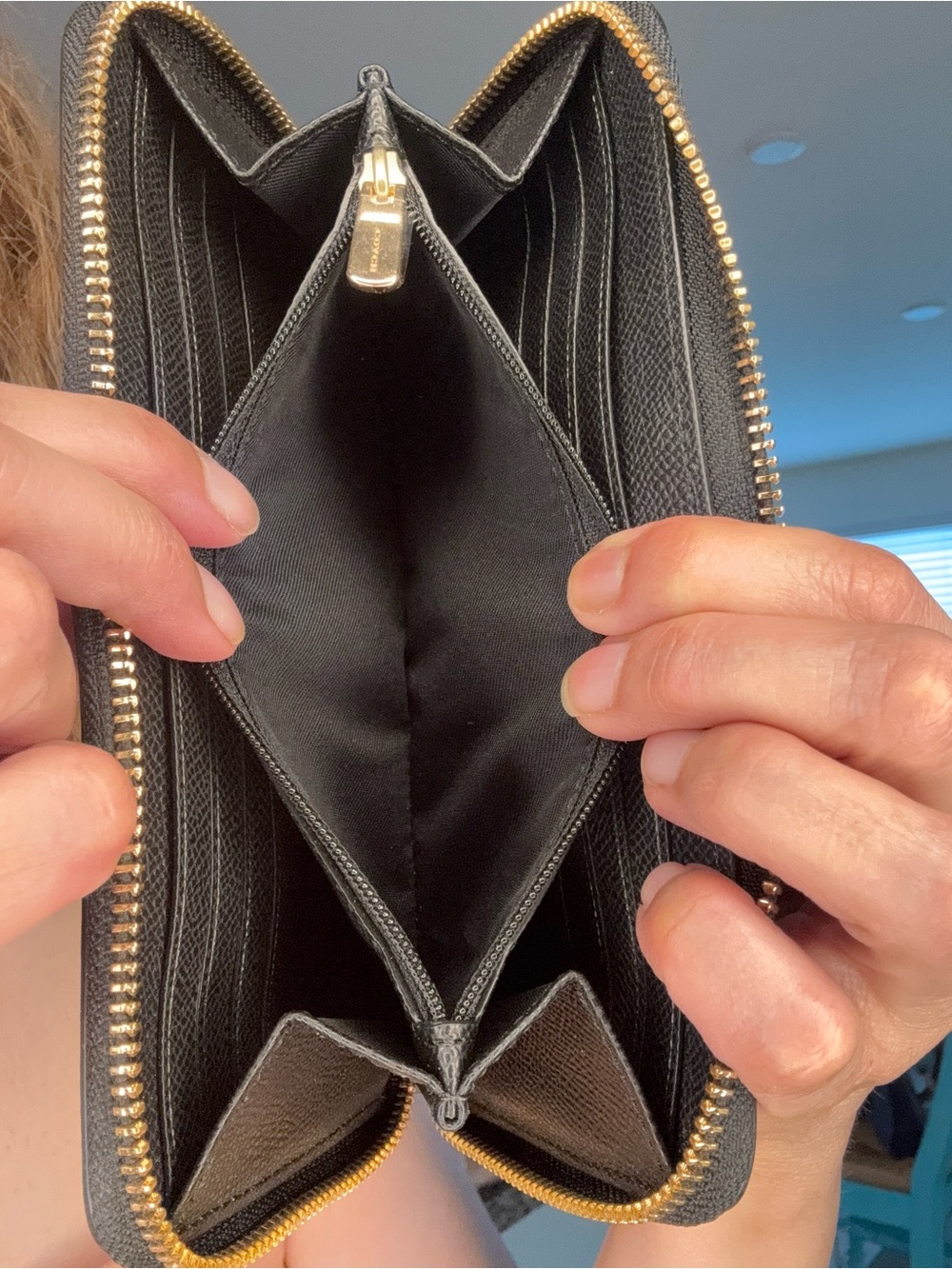 Coach black leather long zip wallet - Picture 11 of 15